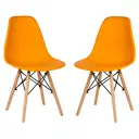 Стулья для кухни Стулбержи со спинкой Eames 2 шт оранжевый