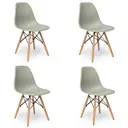 Стулья для кухни Стулбержи Eames 4 шт со спинкой серый