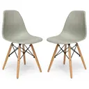 Стулья для кухни Стулбержи со спинкой Eames 2 шт серый