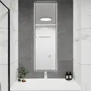 Зеркало с подсветкой One Mirror настенное сенсорное в алюминиевой раме 161x40 см черное