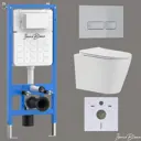 Комплект инсталляция с унитазом Iberica blanca IB001.BRA.234.214 цвет белый