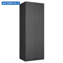 Шкаф распашной Мебельная компания е1 LCK_SH_M1_800_S 81x220x52.5 см ЛДСП цвет серый диамант