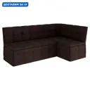 Диван кухонный Бонмебель 184534 Квадро 191 x 78 x 116 см цвет коричневый, ткань