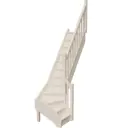 Межэтажная лестница Stairshop ЛЕС-ГЛУ11 с поворотом налево
