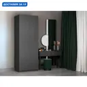 Шкаф распашной Мебельная компания е1 LCK_GL_800_DM 81x220x52.5 см серый диамант ЛДСП