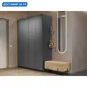 Шкаф распашной Мебельная компания е1 LCKS2_GR_SH_2M1_1600_DM 162x220x52.5 см серый диамант ЛДСП
