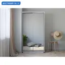 Шкаф-купе Мебельная компания е1 HEX_B 220x120х60 см ЛДСП 3 полок цвет белый снег