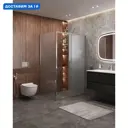 Душевой уголок Cezares Molveno 645728 прямоугольный 120x90см серебристый блеск профиль эффект стекла без покрытия