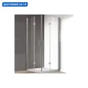 Душевой уголок Cezares Eco 115648 прямоугольный 80x100см серебро профиль эффект стекла прозрачный