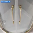 Душевой уголок Cezares Relax 568106 многоугольный 120x90см золотистый профиль эффект стекла прозрачный