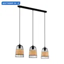 Светильник подвесной Eglo Anwick Eg_43313 3 лампы 5 м² цвет натуральный/черный