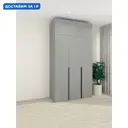 Шкаф распашной Safina grand Добрыня с 3 дверями и антресолью 140x260x50 см МДФ эмаль/ЛДСП цвет светло-серый