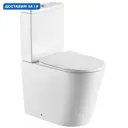 Унитаз-компакт Акватек Оберон AQ1273S-00 горизонтальный выпуск, микролифт цвет белый