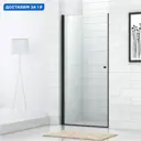 Душевая дверь Cezares ECO-O-B-1-80-C-NERO цвет профиля черный стекло прозрачное