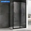 Душевой уголок Abber Schwarzer Diamant 623122 прямоугольный 120x90см черный профиль эффект стекла прозрачный