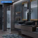 Душевой уголок Ambassador Diamond 147597 прямоугольный 120x80см серебро профиль эффект стекла прозрачный