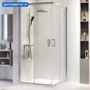 Душевой уголок Rgw Passage 604153 квадратный 80х80см серебристый блеск профиль стекло прозрачное