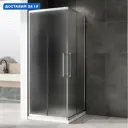 Душевой уголок Abber Schwarzer Diamant 623268 квадратный 80x80см серебристый блеск профиль эффект стекла матовый