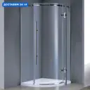 Душевой уголок Grossman Style 119885 1/4 круга 90x90см серебро профиль эффект стекла прозрачный