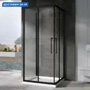 Душевой уголок Abber Schwarzer Diamant 613567 квадратный 90x90см черный профиль эффект стекла прозрачный