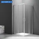 Душевой уголок Veconi Rovigo 679355 квадратный 80х80см серебристый блеск профиль стекло прозрачное