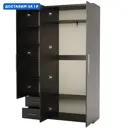 Шкаф распашной Гамма Мелодия МКЯ-32/1 с 3 дверями 105x220x45 см ЛДСП цвет венге
