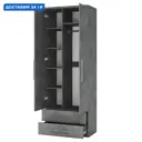 Шкаф распашной Гамма Мелодия МКЯ-22 с 2 дверями 100x240x60 см ЛДСП цвет ароза реликтовая