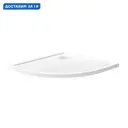 Душевой поддон Belebagno Uno 663191 1/4 круга искусственный камень 90х90см