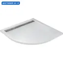 Душевой поддон Cezares Tray 433152 1/4 круга искусственный камень 80х80см