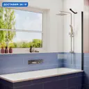 Ширма на ванну Ambassador Bath Screens 16041206 70x140 профиль черный