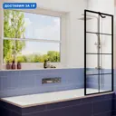 Ширма на ванну Ambassador Bath Screens 16041208 70x140 профиль черный