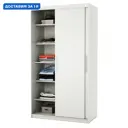 Шкаф-купе Гамма с 2 дверями 200x120х60 см 7 полок ЛДСП цвет белый со структурой дерева