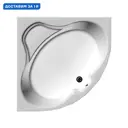 Ванна Aquanet Santiago 160x160 асимметричная акриловая цвет белый