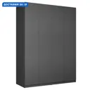 Шкаф распашной Мебельная компания е1 LCKS2_2SH_M1_1600_DM 162x220x52.5 см серый диамант ЛДСП