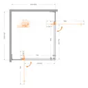 Душевой уголок Cezares Slider прямоугольный 90x100см никелированный профиль эффект стекла тонированный SLIDER-AH-2-90/100-100/110-BR-GM