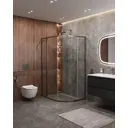 Душевой уголок Cezares Molveno полукруг 110x90см никелированный профиль эффект стекла прозрачный MOLVENO-RH-1-110/90-C-GM-IV