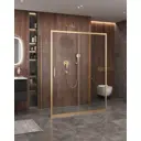Душевой уголок Cezares Molveno 150х90см прямоугольник золотистый профиль эффект стекла прозрачный