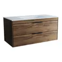 Тумба с раковиной из искусственного камня Vincea Chiara 2D C.Oak White 100см цвет коричневый