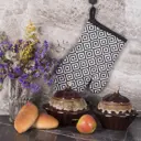 Borghouse Прихватка-рукавица кухонная Black squares 17х27 см