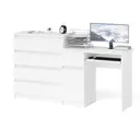 Офисный стол с полкой Свк Мори МС-1 левый 170x94x50 см ЛДСП цвет белый 1026487K