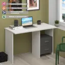 Стол Мэрдэс Скл-прям 120x77x60 см ЛДСП цвет белый/графит СКЛ-Прям120 БЕГ