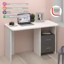 Стол Мэрдэс Скл-прям 120x77x60 см ЛДСП цвет белый/графит СКЛ-Прям120Р БЕГ