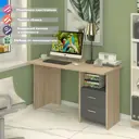 Стол Мэрдэс Скл-прям 130x77x60 см ЛДСП цвет графит/дуб сонома СКЛ-Прям130 СГ