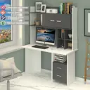 Стол Мэрдэс Скл-прям 130x178x60 см ЛДСП цвет белый/графит СКЛ-Прям130+НКЛХ-130 БЕГ