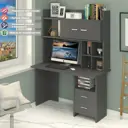 Стол Мэрдэс Скл-прям 130x178x60 см ЛДСП цвет графит СКЛ-Прям130+НКЛХ-130 Г