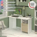 Стол Мэрдэс Скл-прям 130x77x60 см ЛДСП цвет белый/дуб сонома СКЛ-Прям130Р БЕС