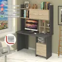 Стол Мэрдэс Скл-прям 130x178x60 см ЛДСП цвет графит/дуб сонома СКЛ-Прям130Р+НКЛХ-130 ГС