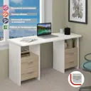 Стол Мэрдэс Скл-прям 150x77x60 см ЛДСП цвет белый/дуб сонома СКЛ-Прям150Р+2ТЯЛ БЕС