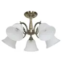 Люстра потолочная Экономсвет Classic 088m/5ab wt 5 ламп 11 м² цвет бронза