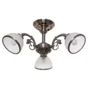 Люстра потолочная Экономсвет Classic 13060/3ab wt 3 лампы 7 м² цвет бронза